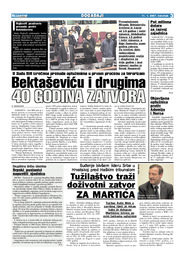 Bektaševiću I DRUGIMA 40 GODINA ZATVORA