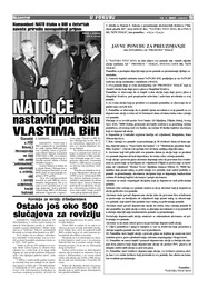 NATO ĆE nastaviti podršku VLASTIMA BiH