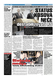 STATUS KOSOVA NEĆE STATUS KOSOVA NEĆE destabilizovati RS