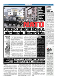 NATO TRAŽIO INFORMACIJE O SKRIVANJU KARADŽIĆA
