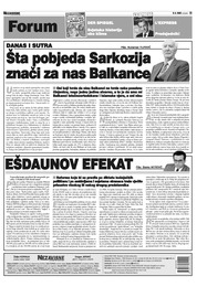 Šta pobjeda Sarkozija , znači za nas Balkance