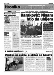 Baraković: Nisam htio da ubijem