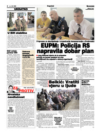 EUPM: Policija RS napravila dobar plan