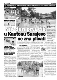 Nijedan prvačić u Kantonu Saraievo ne zna plivati