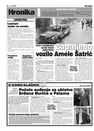 Zapaljeno vozilo Amele Šatrić
