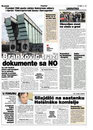 Branković traži dokumente sa NO