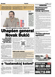 Uhapšen general Novak Đukić