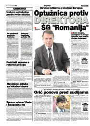 Optužnica protiv direktora  ŠG "Romanija"