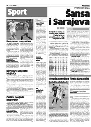 Šansa za osvetu Veleža  i Sarajeva