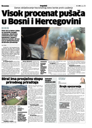 Visok procenat pušača u Bosni i Hercegovini