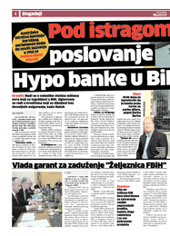 Pod istragom poslovanje Hypo banke u BiH