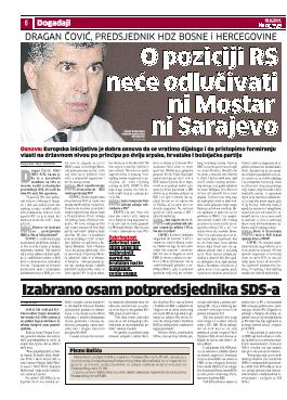 O poziciji RS neće odlučivati ni Mostar ni Sarajevo