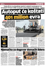 Autoput će koštati 401 milion evra