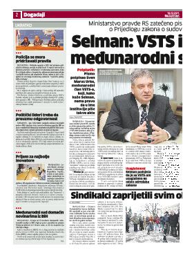 Selman: VSTS izavao međunarodni skandal  