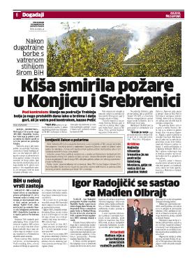 Kiša smirila požare u Konjicu i Srebrenici 