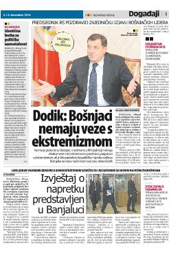 Dodik: Bošnjaci nemaju veze s ekstremizmom