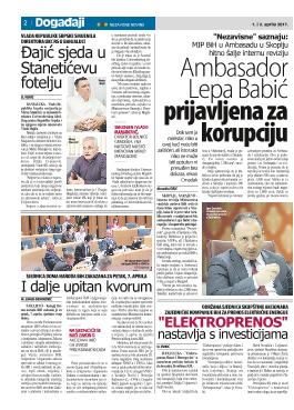 Ambasador Lepa Babić prijavljena za korupciju 