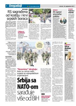Srbija sa NATOom sarađuje više od BiH 