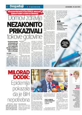 Milorad Dodik: Epidemija pokazala da je BiH nepotrebna 