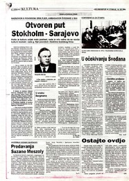Otvoren put Štokholm – Sarajevo