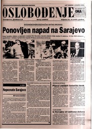 Ponovljen napad na Sarajevo