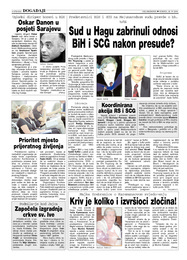 Sud u Hagu zabrinuli odnosi BiH i SCG nakon presude?