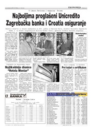 Najboljima proglašeni Unicredito Zagrebačka banka i Croatia osiguranje