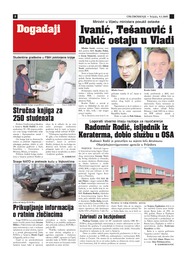 Ivanić, Tešanović i Dokić ostaju u Vladi