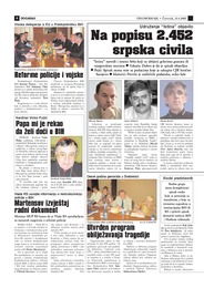 Na popisu 2.452 ubijena i nestala srpska civila