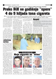 Preko BiH se godišnje "opere"4 do 5 hiljada tona cigareta