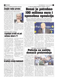 Bosni je potrebno 100 miliona eura i sposobna opozicija