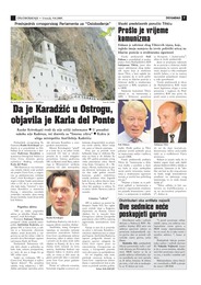 Da je Karadžić u Ostrogu, objavila je Karla del Ponte