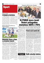 N/FSBiH mora imati Statut prilagođen statutima UEFA i FIFA