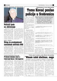 Tomo Kovač poslao specijalne odrede policije u Srebrenicu