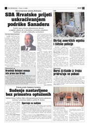 SDA Hrvatske prijeti uskraćivanjem podrške Sanaderu