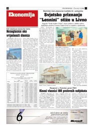 Svjetsko priznanje ”Lesnini” stiže u Livno