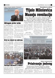 Tijelo Miloševića  nasilu izloženo u Muzeju revolucije