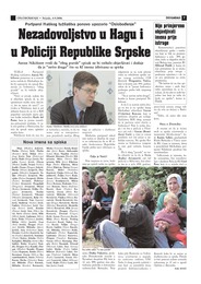Nezadovoljstvo u Hagu i u Policiji Republike Srpske