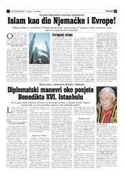 Diplomatski manevri oko posjete Benedikta XVI. Istanbulu