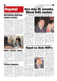 Nova vlada 29. novembra, Milorad Dodik mandatar