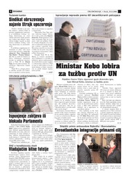 Ministar Kebo lobira za tužbu protiv UN