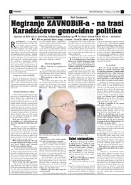 Negiranje ZAVNOBiH-a - na trasi Karadžićeve genocidne politike