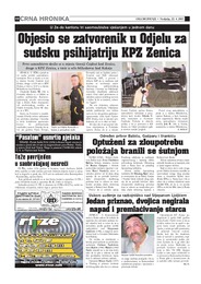 Objesio se zatvorenik u Odjelu za sudsku psihijatriju KPZ Zenica
