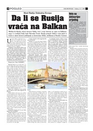 Da li se Rusija vraća na Balkan