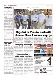 Majstori iz Turske nastavili obnovu Stare kamene ćuprije