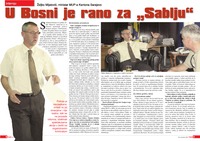 U Bosni je rano za „Sablju“