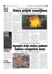 Izgorjelo dvije stotine pedeset  hektara crnogorične šume