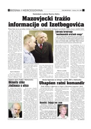 Mazovjecki tražio  informacije od Izetbegovića