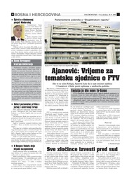 Ajanović: Vrijeme za tematsku sjednicu o FTV