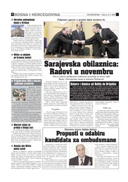 Sarajevska obilaznica: Radovi u novembru